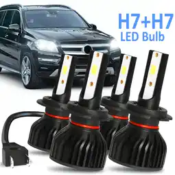 Walmart For Mercedes-Benz GL350 2010-2016 LED Headlight Bulbs H7 H7 High beam and Low beam Bulbs 4pcs offer