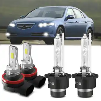 Walmart For Acura TL 2007 2008 Front HID Headlight High/Low Beam LED Fog Light 4 Bulbs offer