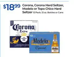 Rite Aid Corona, Corona Hard Seltzer, Modelo or Topo Chico Hard Seltzer offer