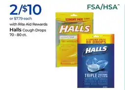 Rite Aid Halls Cough Drops offer