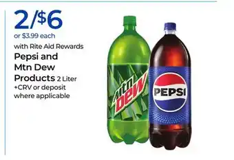 Rite Aid Pepsi and Mtn Dew Products offer