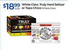 Rite Aid White Claw, Truly Hard Seltzer or Topo Chico offer