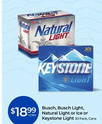 Rite Aid Busch, Busch Light, Natural Light or Ice or Keystone Light offer