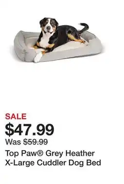 Petsmart Top Paw Grey Heather X-Large Cuddler Dog Bed offer