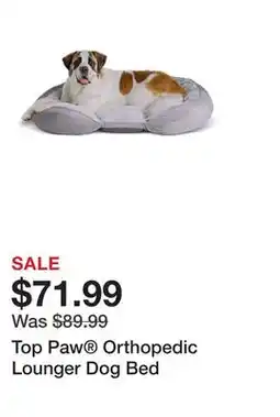 Petsmart Top Paw Orthopedic Lounger Dog Bed offer