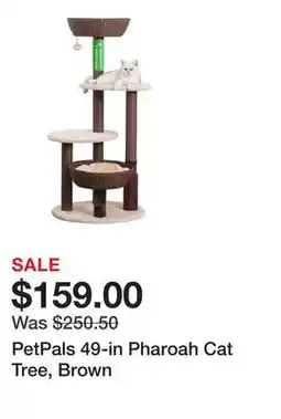 Petsmart PetPals 49-in Pharoah Cat Tree, Brown offer