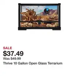 Petsmart Thrive 10 Gallon Open Glass Terrarium offer