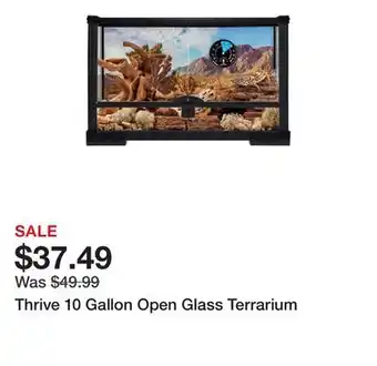 Petsmart Thrive 10 Gallon Open Glass Terrarium offer