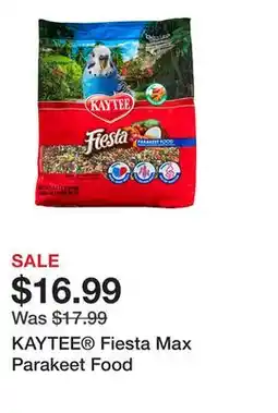 Petsmart KAYTEE Fiesta Max Parakeet Food offer