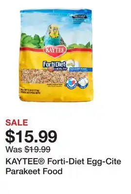 Petsmart KAYTEE Forti-Diet Egg-Cite Parakeet Food offer