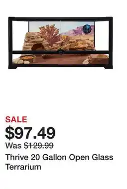 Petsmart Thrive 20 Gallon Open Glass Terrarium offer