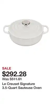 Nordstrom Le Creuset Signature 3.5-Quart Sauteuse Oven offer