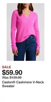 Nordstrom Caslon Cashmere V-Neck Sweater offer