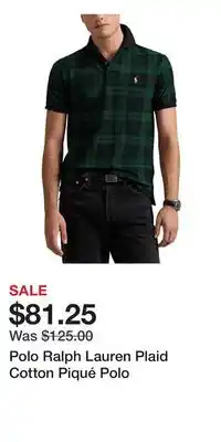 Nordstrom Polo Ralph Lauren Plaid Cotton Piqué Polo offer