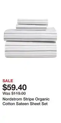 Nordstrom Nordstrom Stripe Organic Cotton Sateen Sheet Set offer