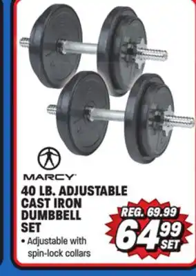 Big 5 Marcy 40-lb. Adjustable Cast Iron Dumbbell Set offer