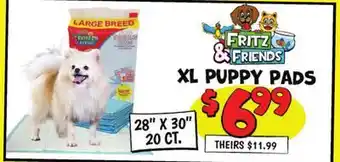 Ollie's FRITZ & FRIENDS XL PUPPY PADS offer