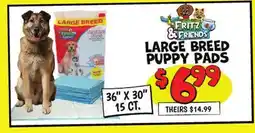 Ollie's FRITZ & FRIENDS LARGE BREED PUPPY PADS offer