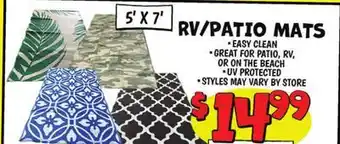 Ollie's RV/PATIO MATS offer