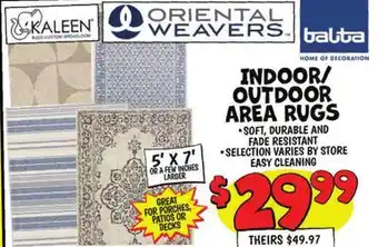 Ollie's INDOOR/OUTDOOR AREA RUGS offer