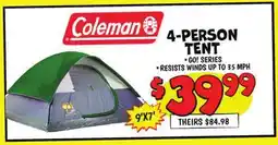 Ollie's COLEMAN 4-PERSON TENT offer