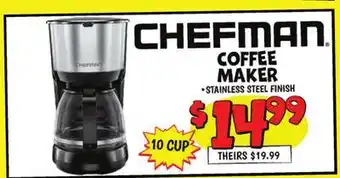 Ollie's CHEFMAN COFFEE MAKER offer