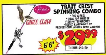 Ollie's EAGLE CLAW TRAIT CRIST SPINNING COMBO offer