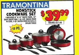 Ollie's TRAMONTINA NONSTICK COOKWARE SET offer