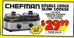 Ollie's CHEFMAN DOUBLE CROCK SLOW COOKER offer