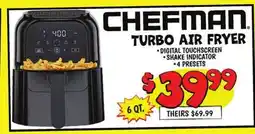 Ollie's CHEFMAN TURBO AIR FRYER offer