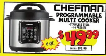 Ollie's CHEFMAN PROGRAMMABLE MULTI COOKER offer