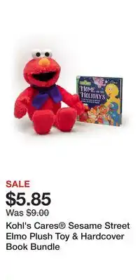 Kohl's Kohl's Cares Sesame Street Elmo Plush Toy & Hardcover Book Bundle offer