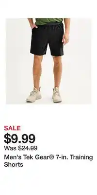 Kohl's Men's Tek Gear 7-in. Training Shorts offer