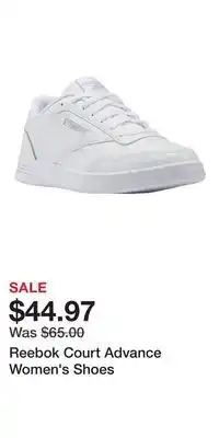 Kohl's Reebok Court Advance Women's Shoes offer