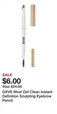 Kohl's GXVE Most Def Clean Instant Definition Sculpting Eyebrow Pencil offer