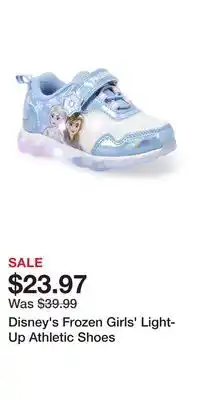 Kohl's Disney's Frozen Girls' Light-Up Athletic Shoes offer