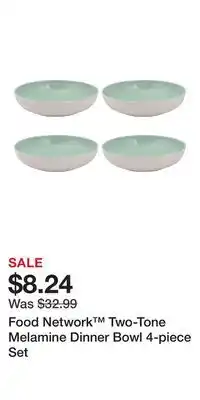 Kohl's Food Network Two-Tone Melamine Dinner Bowl 4-piece Set offer