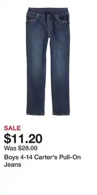 Kohl's Boys 4-14 Carter's Pull-On Jeans offer