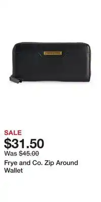 Kohl's Frye and Co. Zip Around Wallet offer