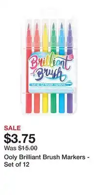 Kohl's Ooly Brilliant Brush Markers - Set of 12 offer