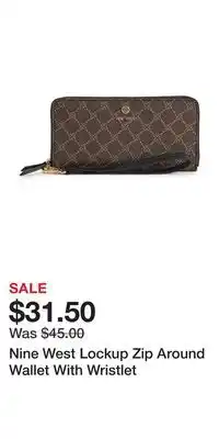 Kohl's Nine West Lockup Zip Around Wallet With Wristlet offer