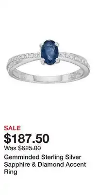 Kohl's Gemminded Sterling Silver Sapphire & Diamond Accent Ring offer