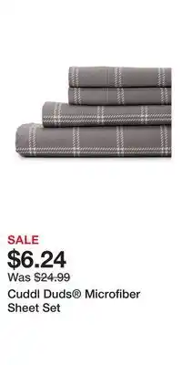 Kohl's Cuddl Duds Microfiber Sheet Set offer