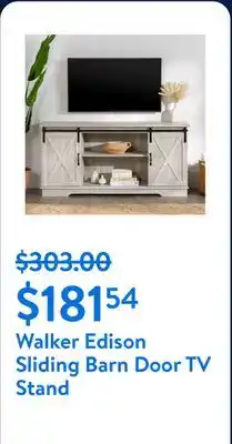 Walmart Walker Edison Sliding Farmhouse Barn Door TV Stand for TVs up to 65 offer