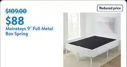 Walmart Mainstays 9 Full High Profile Easy Assembly Smart Metal Box Spring offer