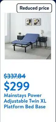 Walmart Mainstays Power Adjustable Metal Platform Bed Base with Wireless Remote Control, Twin XL offer