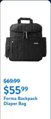 Walmart Forma Backpack Diaper Bag offer