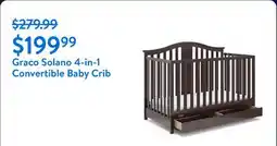 Walmart Graco Solano 4-in-1 Convertible Baby Crib with Drawer, Espresso offer