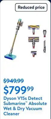 Walmart Dyson V15s Detect Submarine Absolute Wet & Dry Vacuum Cleaner | Gold | New offer