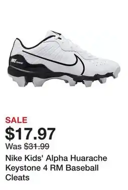 Dick's Sporting Goods Nike Kids' Alpha Huarache Keystone 4 RM Baseball Cleats offer